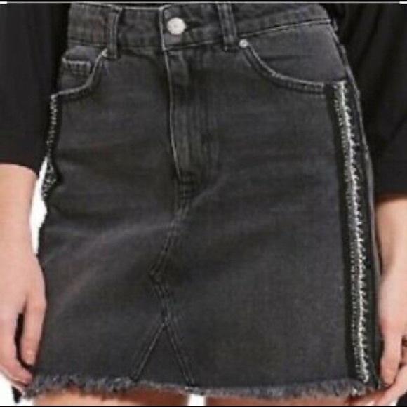 Free People Sode-Embellished denim mini skirt - Picture 5 of 6